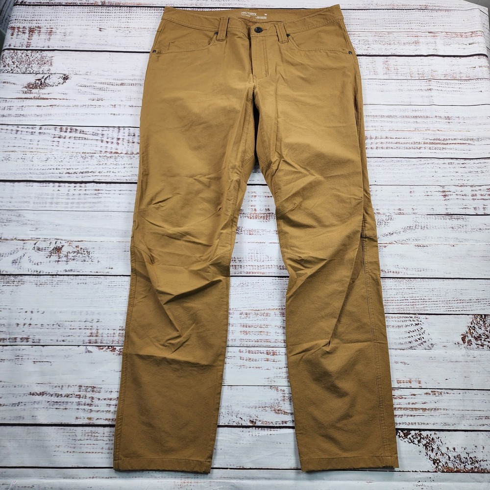 Arcteryx Levon Pant Mens 36 Brown Stretch Cotton Canvas 5 Pocket Climbing